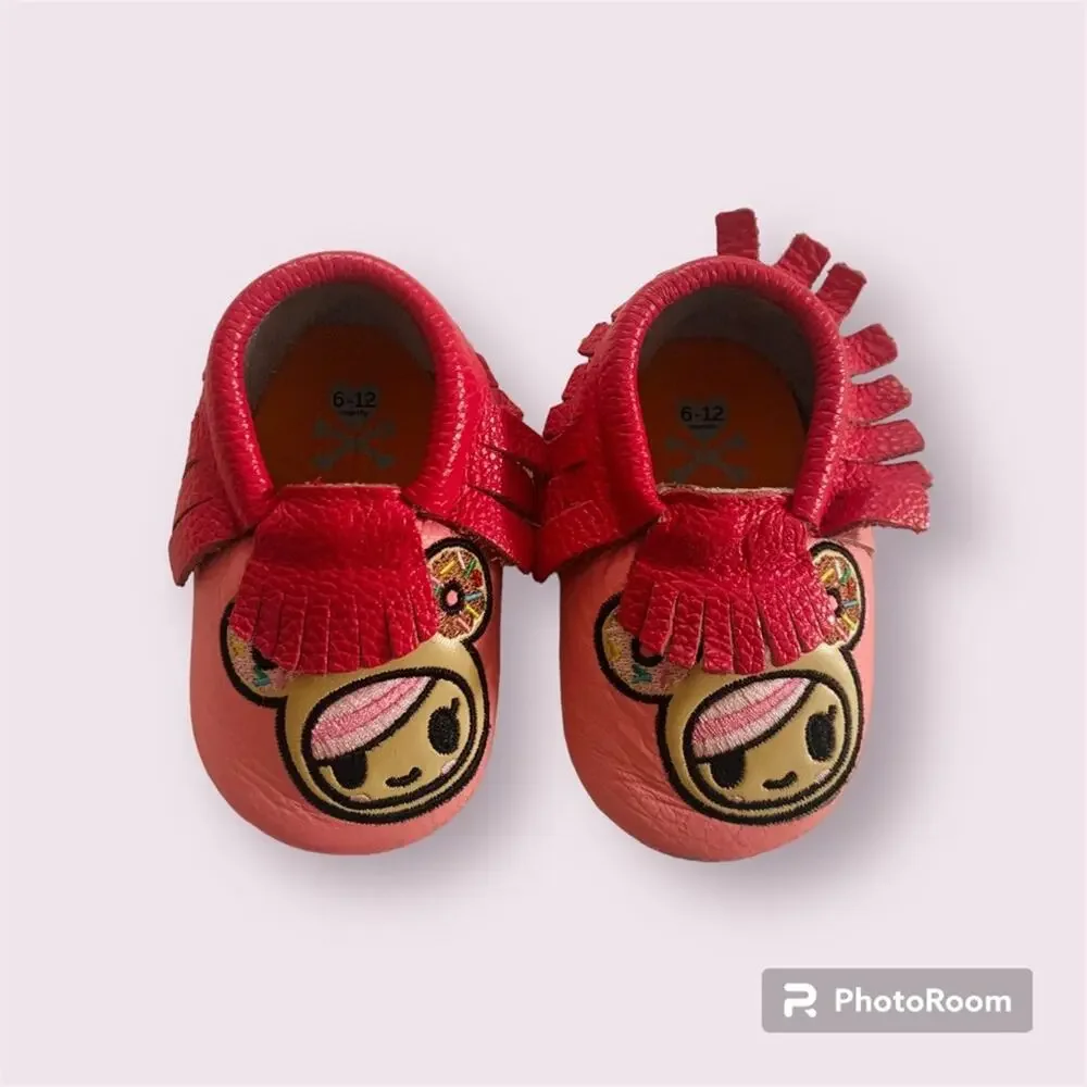 Tokidoki Itzy Ritzy Pink Embroidered Moccasins